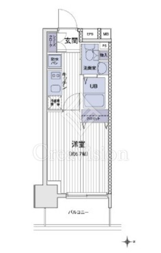 エスティメゾン大島 1015 間取り図