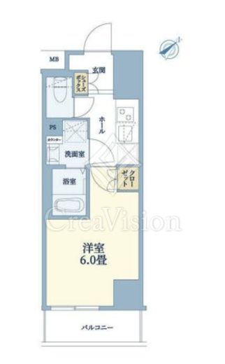 エステムコート横濱反町Ⅱ 3階 間取り図