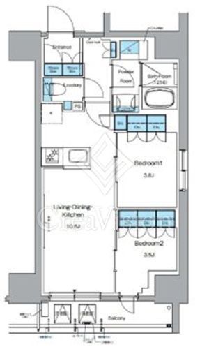 ルフォンプログレ上野御徒町 204 間取り図