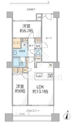 リストレジデンス辻堂タワー 16階 間取り図