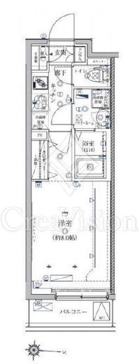 クレイシア菊川 6階 間取り図