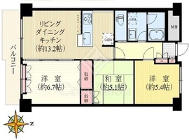 フジタ関口マンション 8階 間取り図
