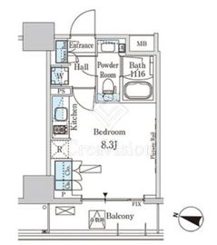 パークアクシス横濱高島町 706 間取り図