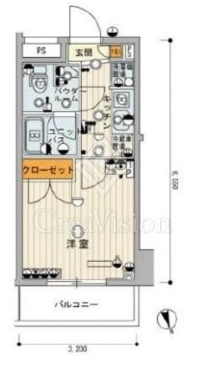 スカイコートルーベンス西早稲田 4階 間取り図