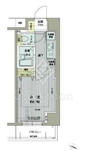 メインステージ西新宿 8階 間取り図