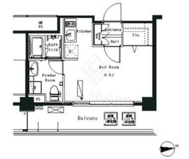 パークアクシス横浜井土ヶ谷 609 間取り図
