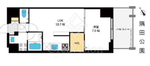 東京マンション 402 間取り図