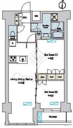 ブリリアイスト池尻大橋 618 間取り図