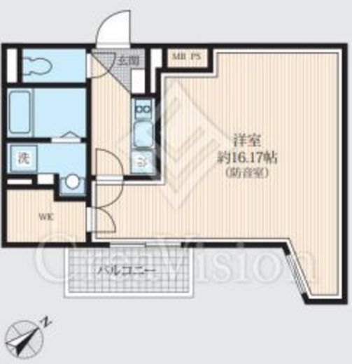 AMI東池袋 502 間取り図