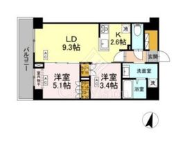 ロイジェント西新井 405 間取り図