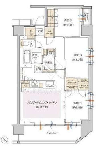 リビオ新横浜 11階 間取り図