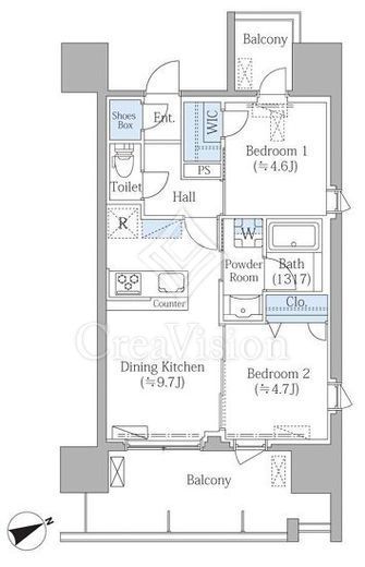 PRIME SQUAREIII 903 間取り図