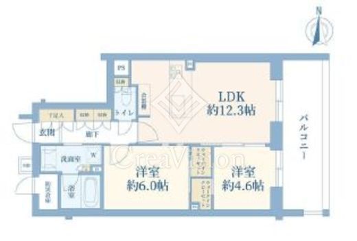 コディア八幡山 6階 間取り図