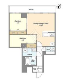 グランカーサ西葛西 401 間取り図