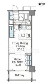 コンフォリア新宿イーストサイドタワー 1623 間取り図