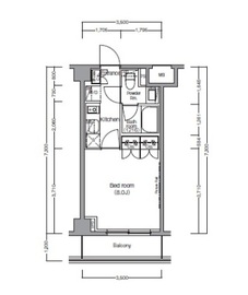 ディームス麻布狸穴町 502 間取り図