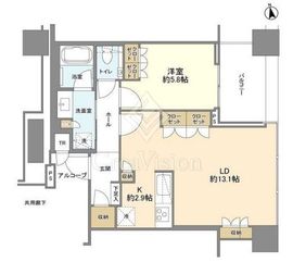 白金ザ・スカイ 29階 間取り図
