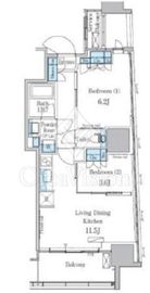 パークアクシス横濱関内SQUARE 6階 間取り図