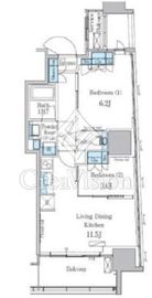 パークアクシス横濱関内SQUARE 13階 間取り図