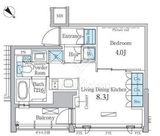 パークアクシス横浜反町公園 701 間取り図