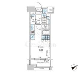 パークアクシス横浜山下町 905 間取り図
