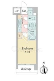 ドゥーエ蒲田 208 間取り図