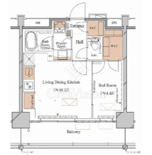 ブランシエスタ木場 107 間取り図
