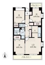 目黒本町マンション 313 間取り図