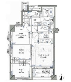 クレッセント池上2 3階 間取り図