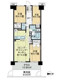 アクアブリーズ川崎 1階 間取り図