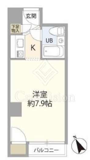 シャルマン築地明石町 2階 間取り図