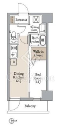 グランカーサ住吉Ⅱ 404 間取り図