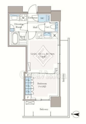 パークシティ中野ザタワーブリーズ 12階 間取り図