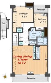 プラザ江戸川橋 4階 間取り図