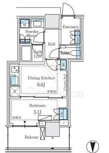 パークシティ中野ザタワーブリーズ 4階 間取り図