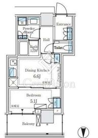 パークシティ中野ザタワーブリーズ 5階 間取り図