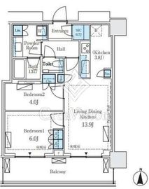 パークシティ中野ザタワーブリーズ 7階 間取り図
