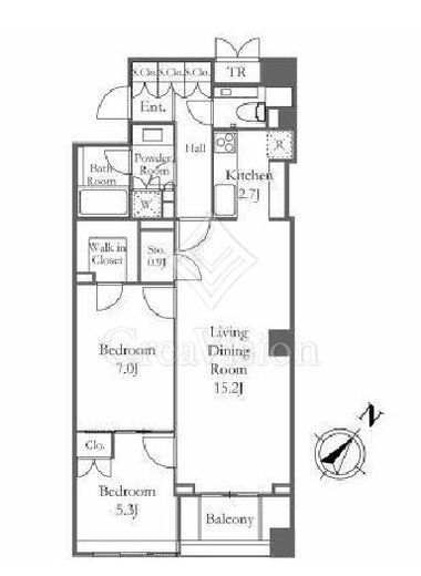 ブリリア代官山プレステージ 3階 間取り図