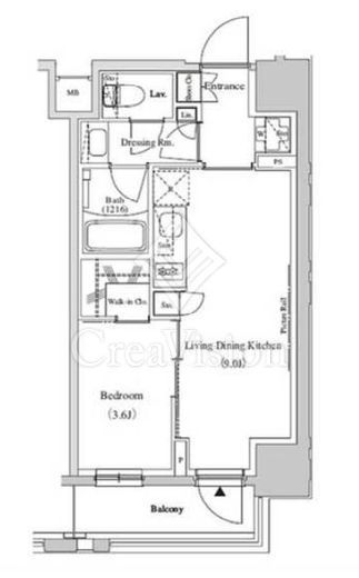 ザ・パークハビオ蕨 1004 間取り図