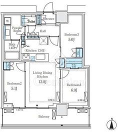 パークシティ中野ザタワーエアーズ 13階 間取り図
