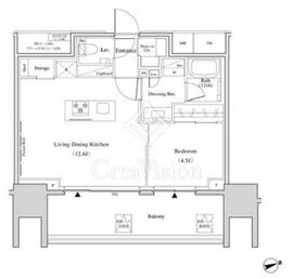 ザ・パークハビオ北千住 506 間取り図