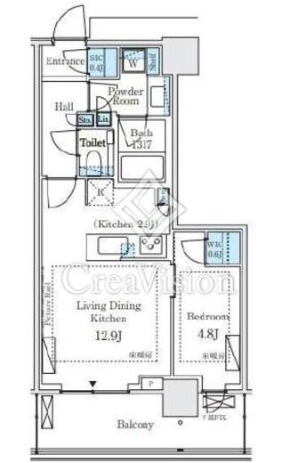 パークシティ中野ザタワーエアーズ 7階 間取り図