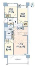 ライオンズ中野南台グリーンゲート 4階 間取り図
