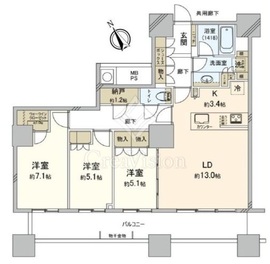 ザ・パークハウス西新宿タワー60 11階 間取り図