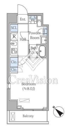 グランジット月島TOKYO BAY 505 間取り図