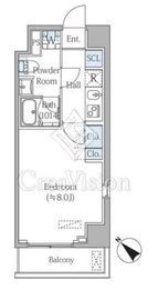 グランジット月島TOKYO BAY 802 間取り図
