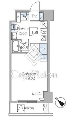 グランジット月島TOKYO BAY 604 間取り図