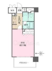 アボリアスコート笹塚 E414 間取り図