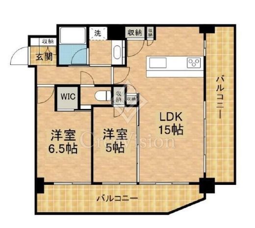 グランドシティタワー池袋 15階 間取り図