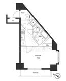 ヴェルト新宿 705 間取り図